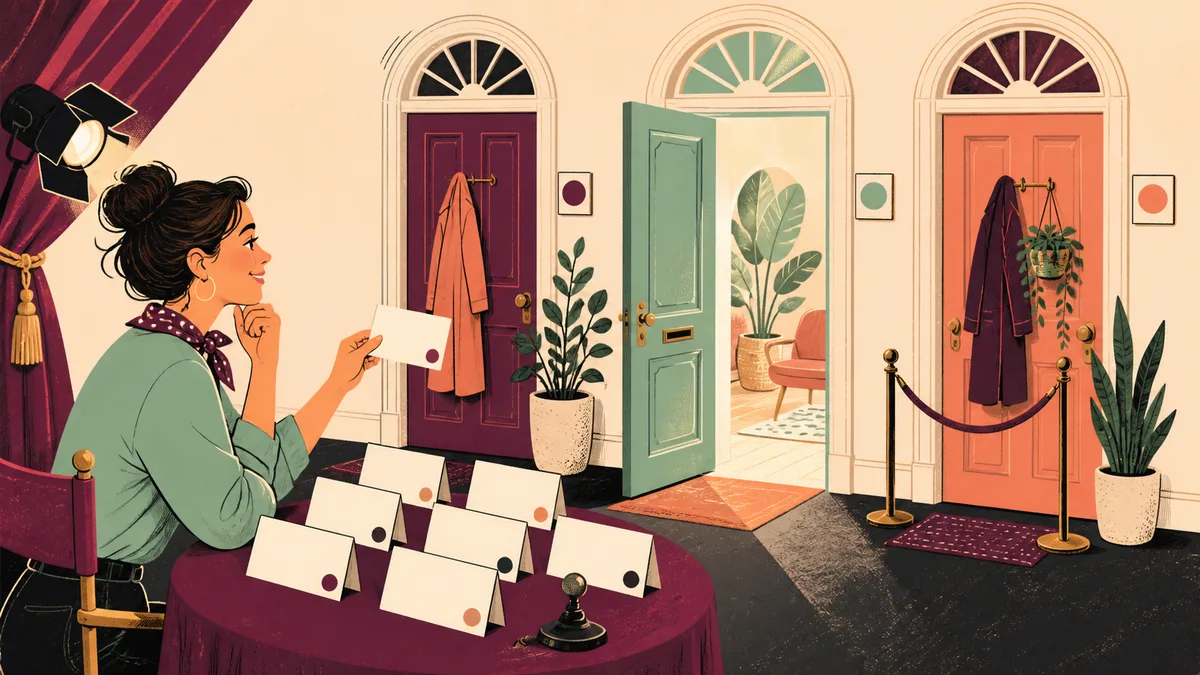 Illustration of checking possible domain names to see which one is available.